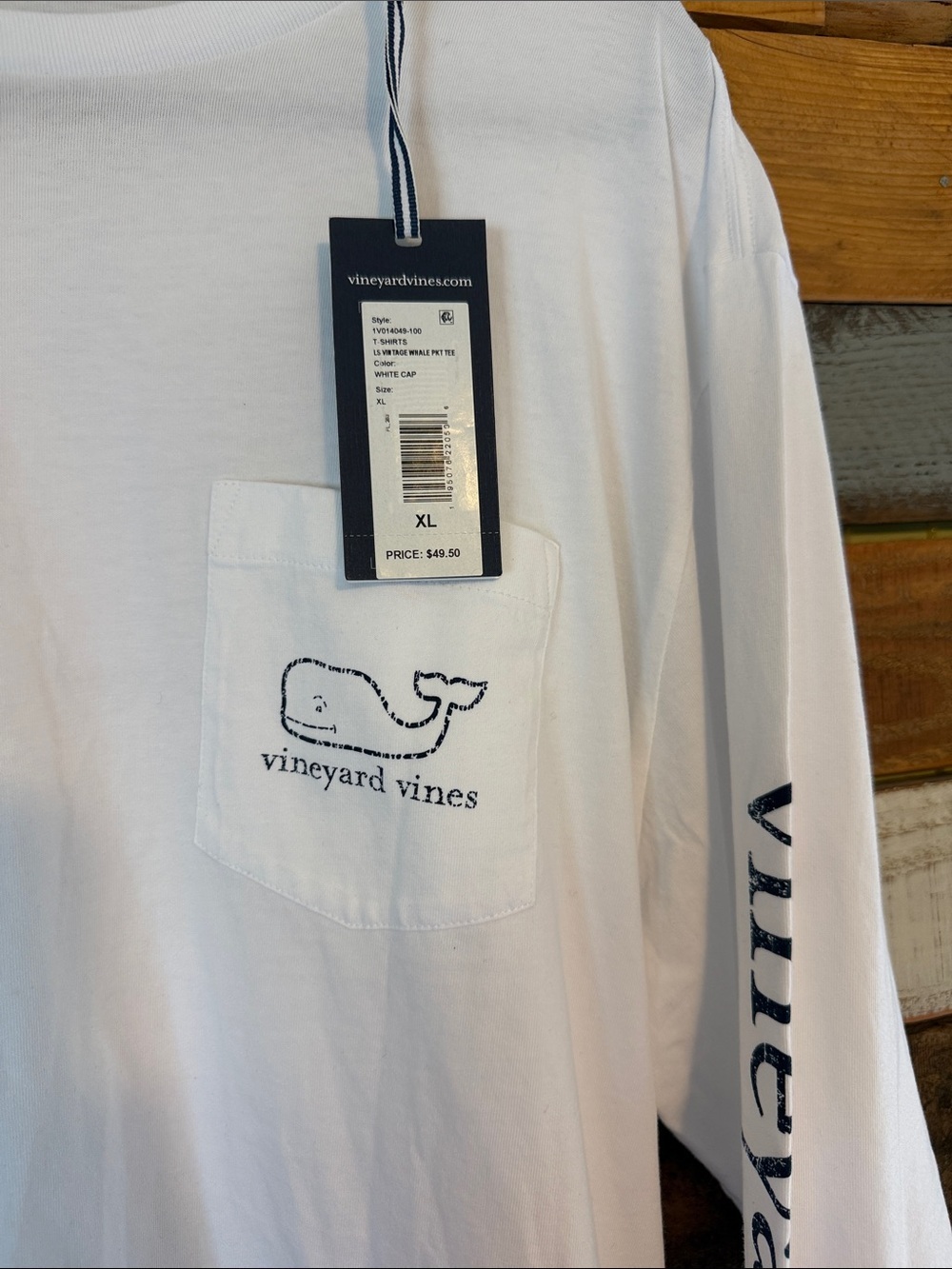NWT Vintage Whale Long-Sleeve Pocket Tee - Picture 7 of 8